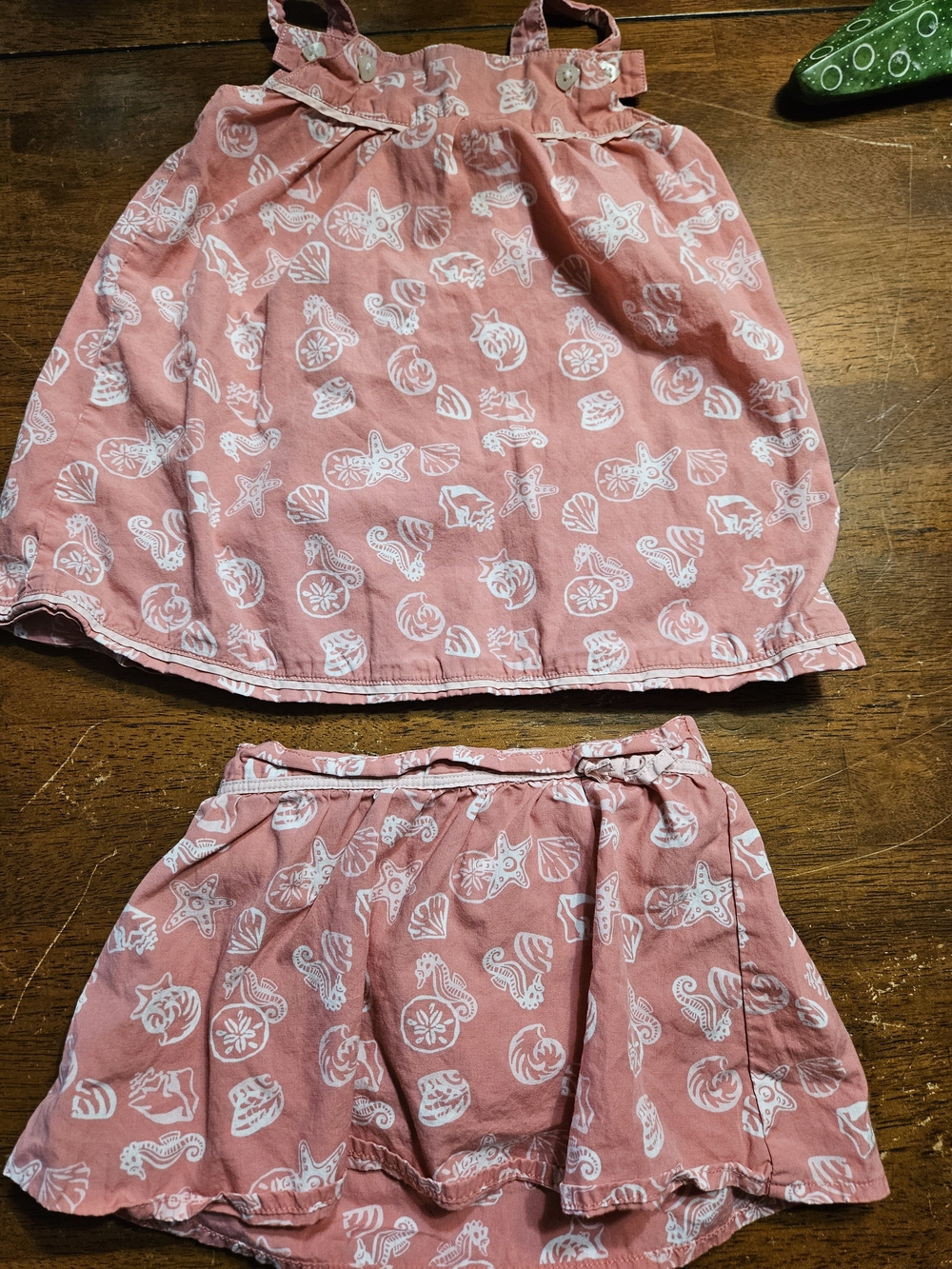 Janie and Jack Pink Seashell Print Skirt Set